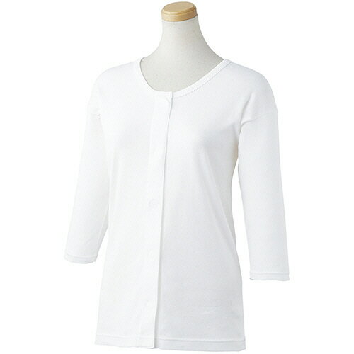 カワモト　ウィズエール　ワンタッチ肌着　八分袖　婦人　L　039−122140−00　1着