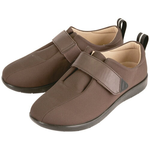 プラスハート　転びにくいシューズ　つま先あり　3L（27．0−27．5cm）　茶 　オオサキメディカル　（お取寄せ品）