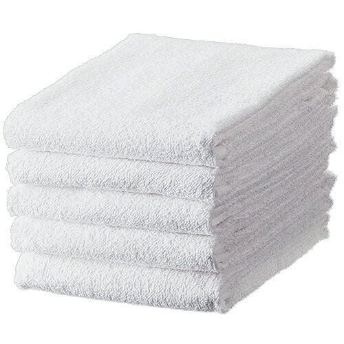 TANOSEE　フェイスタオル　ホワイト　1パック（5枚）