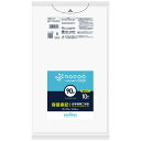 【お取寄せ品】 日本サニパック nocoo 容量表記ごみ袋 白半透明 90L 厚口0.040mm CHT97 1パック(10枚)(3)