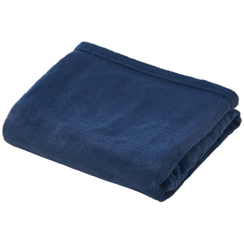 iiもの本舗　ふわふわマイクロファイバーひざ掛け　ネイビー　1枚