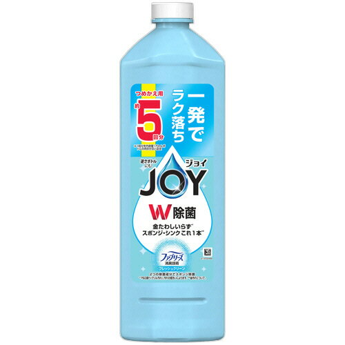 P＆G　ジョイ　W除菌　コンパクト　W消臭　フレッシュクリーン　つめかえ用　特大　670mL　1本
