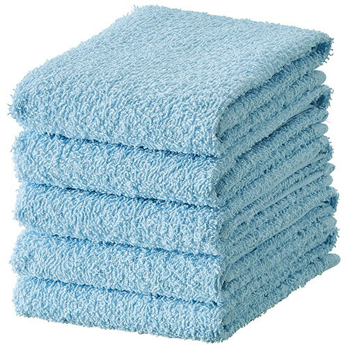 TANOSEE　おしぼりタオル　ブルー　1パック（10枚）