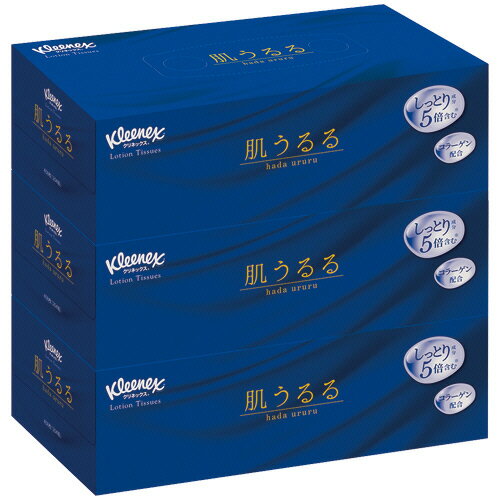 日本製紙クレシア　クリネックスティシュー　ローション　肌うるる　204組／箱　1パック（3箱）