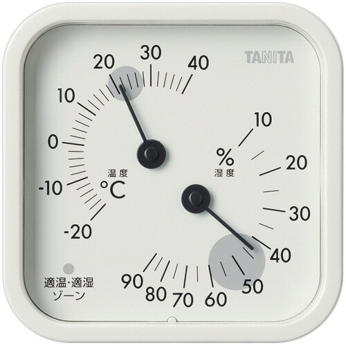 タニタ　アナログ温湿度計　アイボリー　TT－587－IV　1台