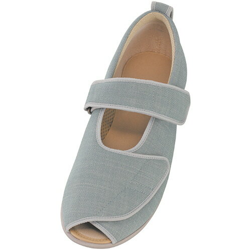 【お取寄せ品】 徳武産業　あゆみ　オープンマジックIII　7E　グレー　S（21．0−21．5cm）　左足　7032　1個 【送料無料】