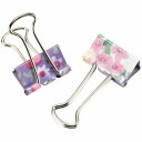 ソニック 花柄ダブルクリップ 小 口幅19mm GP−472 1セット(150個:15個×10パック)(3)