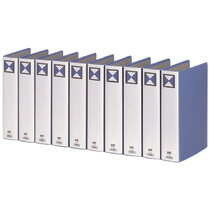 TANOSEE　両開きパイプ式ファイル　A4タテ　500枚収容　50mmとじ　背幅66mm　青　1セット（30冊） 【送料無料】