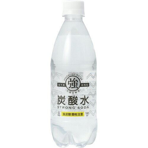 友桝飲料 強炭酸水 500ml ペットボトル 1ケース 24本 