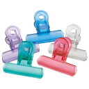 ミツヤ クリアクリップ アクア 中 口幅50mm 5色アソート PCC−5P−AS 1パック(5個:各色1個)