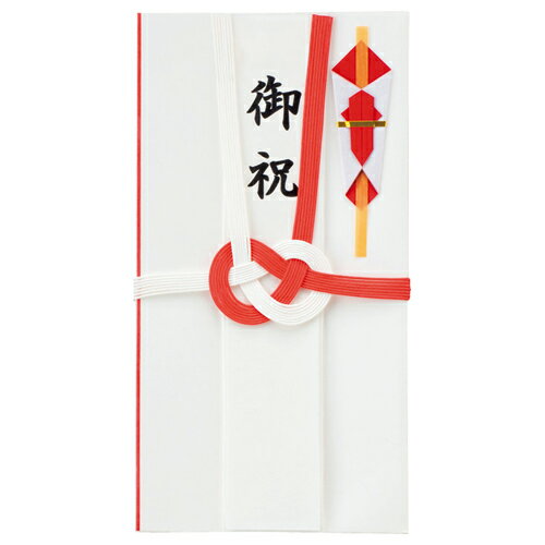 モーノクラフト　ワンタッチ金封　赤白7本　東京折　短冊付　SMC−601　1枚