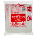 【お取寄せ品】 ジャパックス 長崎市 ごみ袋 可燃 手付き 透明(赤字) (大)45L NAG41 1パック(30枚)(3)