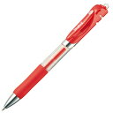 TANOSEE ノック式ゲルインクボールペン 0.5mm 赤 1セット(10本)