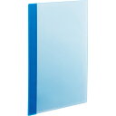 TANOSEE 薄型クリアブック(角まる) A4タテ 10ポケット 背幅3mm ブルー 1セット(50冊:5冊×10パック) 【送料無料】
