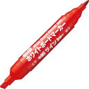 TANOSEE ホワイトボードマーカー ツイン 赤 1セット(10本)