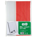 TANOSEE 再生レールホルダー A4タテ 20枚収容 赤 1セット(100冊:10冊×10パック) 【送料無料】