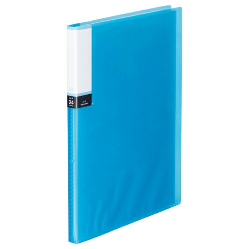 TANOSEE　クリアブック（透明表紙）　A4タテ　24ポケット　背幅15mm　ブルー　1セット（40冊） 【送料..
