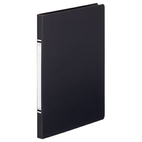 TANOSEE クランプファイル(紙表紙) A4タテ 100枚収容 10mmとじ 背幅18mm 黒 1セット(10冊)
