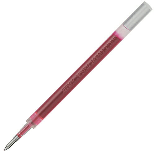 ゼブラ ジェルボールペン替芯 JRV−0.5芯 赤 P−RJRV5−R 1セット(10本)