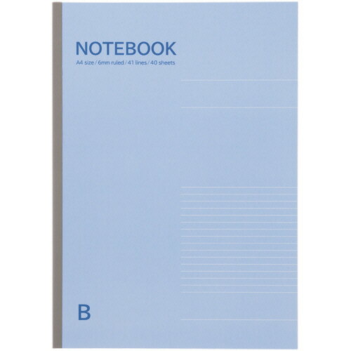 TANOSEE　ノートブック　A4　B罫6mm　40枚　1セット（80冊） 【送料無料】