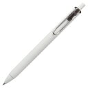 三菱鉛筆 ゲルインクボールペン ユニボール ワン 0.38mm 黒 (軸色:オフホワイト) UMNS38.24 1セット(10本)