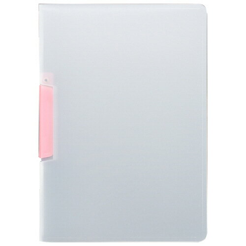 TANOSEE　スライドクリップファイル　A4タテ　クリアピンク　1セット（20冊）