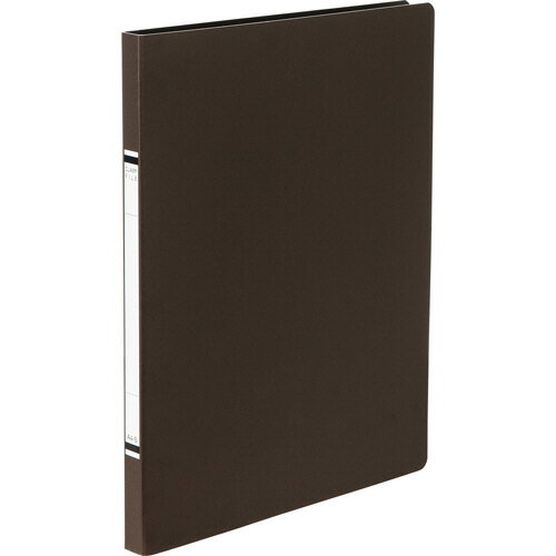 TANOSEE クランプファイル(紙表紙) A4タテ 100枚収容 10mmとじ 背幅18mm 茶 1セット(10冊)