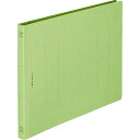 ライオン事務器 フラットファイル(環境) 樹脂押え具 A4ヨコ 150枚収容 背幅18mm 緑 A−519KA4E 1セット(10冊)
