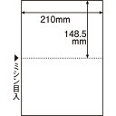 TANOSEE ミシン目入り用紙 (白紙・A4) 2分割・穴なし 1セット(2500枚:100枚×25冊) 【送料無料】