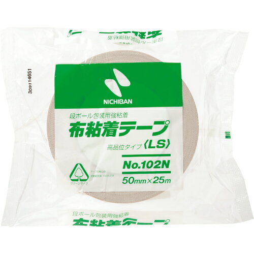 ニチバン　布粘着テープ　50mm×25m　厚み0．30mm　黄土　102N7－50　1セット（30巻） 【送料無料】 1