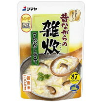 ●まろやかなこんぶだしでご飯をやわらかく炊き上げ、椎茸を加えて、ふんわり溶きたまごで仕上げた雑炊。10パックセットです。●国内産のお米を使用しています。●電子レンジ対応なので、袋のまま温めることができます。●味／こんぶだし仕立て●内容量／230g●カロリー／87kcal●栄養成分／たんぱく質：3.0g、脂質：1.4g、炭水化物：15.6g、食塩相当量：1.6g●原材料／［原材料］米（国内産）、鶏卵、しいたけ、こんぶエキス、チキンエキス、でん粉、しょうゆ、野菜エキス、食塩、こんぶ粉末、たん白加水分解物　［添加物］調味料（アミノ酸等）、（一部に卵・小麦・大豆・鶏肉・豚肉・ゼラチンを含む）●表示すべきアレルギー項目／卵・小麦・大豆・鶏肉・豚肉・ゼラチン●賞味期限／商品の発送時点で、賞味期限まで残り120日以上の商品をお届けします。●1セット＝10パック※内容量、カロリー・栄養成分は1パックあたり。※メーカー都合により、パッケージデザインおよび仕様が変更になる場合がございます。●メーカー／シマヤ●型番／508459●JANコード／4901740710906画像はイメージです。※メーカー都合によりパッケージ・仕様等が予告なく変更される場合がございます。ご了承ください。本商品は自社サイトでも販売しているため、ご注文のタイミングにより、発送までにお時間をいただいたり、やむをえずキャンセルさせていただく場合がございます。※沖縄へのお届けは別途1650円(税込)の送料がかかります。