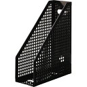 TANOSEE メッシュボックス A4タテ 背幅103mm 黒 1セット(10個)【代引・時間指定不可】