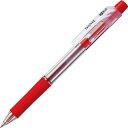 TANOSEE ノック式油性ボールペン ロング芯タイプ 0.5mm 赤 1セット(10本)