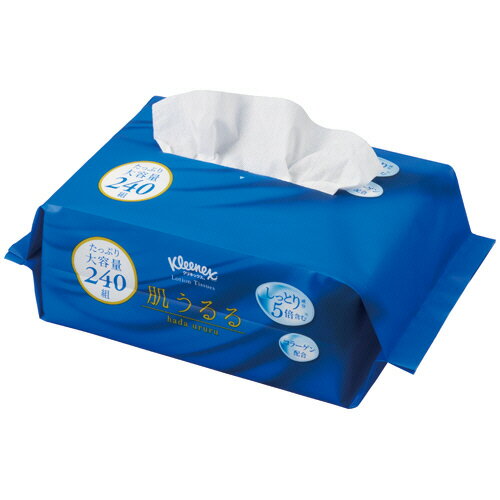 【24個】ティッシュ ソフトパック まとめ買い 保湿 肌うるる クリネックス やわらか 贅沢 花粉 ローション 大容量 240組