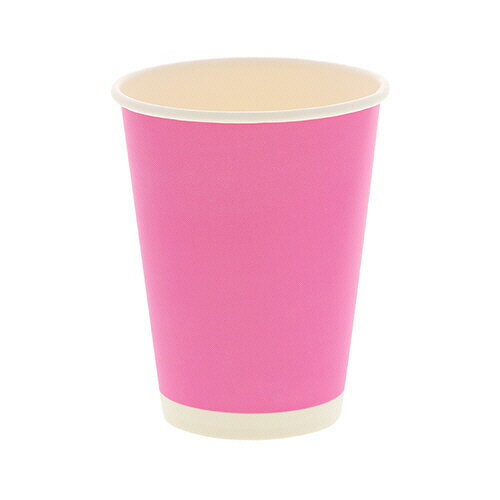 【お取寄せ品】 シモジマ　HEIKO　紙コップ　ペーパーカップ　アイス・ホット兼用　12オンス（440ml）　ピンク　口径90mm　＃004535932　1セット（1000個：50個×20パック） 【送料無料】