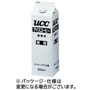 UCC　アイスコーヒー　無糖　1L　紙パック（口栓付）　1セット（24本：12本×2ケース） 【送料無料】