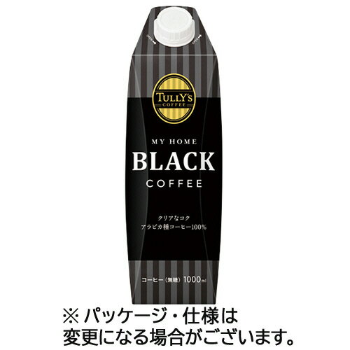伊藤園　タリーズコーヒー　マイホーム　ブラックコーヒー　1L　紙パック（口栓付）　1セット（12本：6..