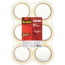 3M スコッチ 透明梱包用テープ 中・軽量物用 48mm×50m 厚み約0.065mm 313−6PN 1セット(36巻:6巻×6パック) 【送料無料】