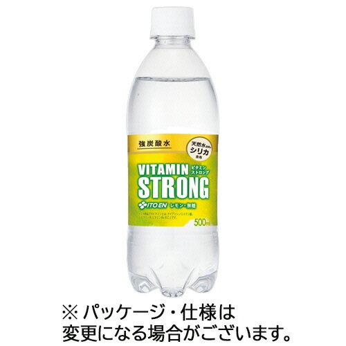 【お取寄せ品】 伊藤園　強炭酸水　ビタミン　ストロング　シリカ含有　500ml　ペットボトル　1セット（48本：24本×2ケース） 【送料無料】