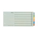 【お取寄せ品】 キングジム カラーインデックス 5×10ヨコ 2穴 6色6山7枚 809 1セット(100組:10組×10パック) 【送料無料】