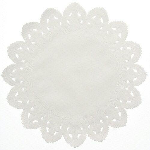 【お取寄せ品】 シモジマ　SWAN　レースペーパー　丸型　12号　＃004716012　1セット（500枚：100枚×5パック） 【送料無料】