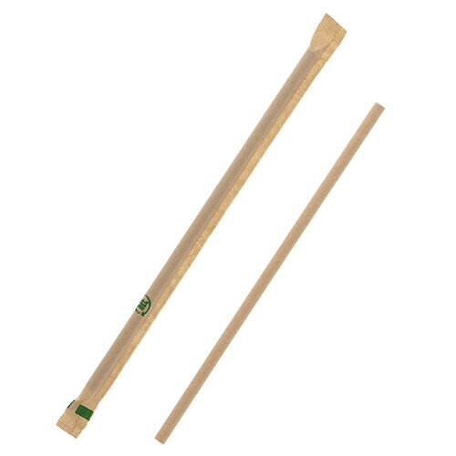 【お取寄せ品】 シモジマ　SWAN　ペーパーストロー　未晒　単袋　＃004712942　1セット（5000本：200本×25パック） 【送料無料】