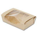 【お取寄せ品】 シモジマ HEIKO 食品容器 窓付フードボックス M クラフト #004200001 1セット(400枚:20枚×20パック) 【送料無料】