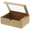 【お取寄せ品】 シモジマ HEIKO 食品容器 ネオクラフト 窓付ボックス L #004248045 1セット(200枚:20枚×10パック) 【送料無料】