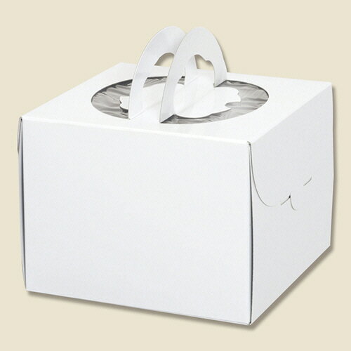 【お取寄せ品】 シモジマ HEIKO 手提げケーキ箱 デコホワイト 4寸 #004232300 1セット(100枚:10枚×10パック) 【送料無料】