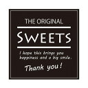 【お取寄せ品】 シモジマ HEIKO ギフトシール Sweets スクエアブラック #007062310 1セット(900片:90片×10パック) 【送料無料】