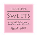 【お取寄せ品】 シモジマ HEIKO ギフトシール Sweets スクエアピンク #007062313 1セット(900片:90片×10パック) 【送料無料】