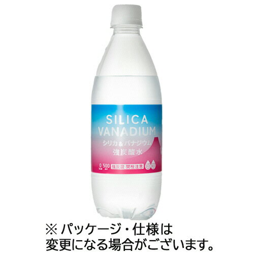 【お取寄せ品】 友桝飲料　シリカ＆バナジウム強炭酸水　500ml　ペットボトル　1ケース（24本）