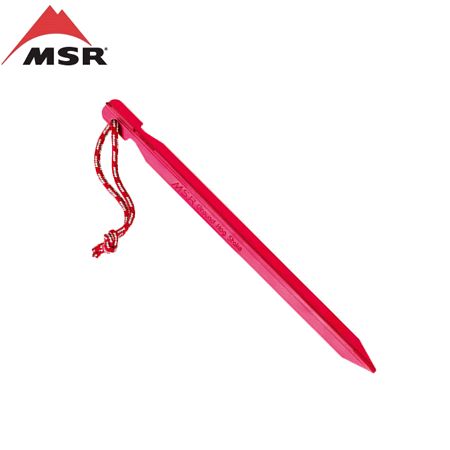Y字型デザインのMSR定番ステイク。 MSRテント用ステイクは非常に丈夫で、夏のキャンプから雪中のキャンプまで対応可能です。 7075-T6アルミニューム製 重量：16g サイズ：19cm 【エムエスアール　MSR】【テント】【20SS】　