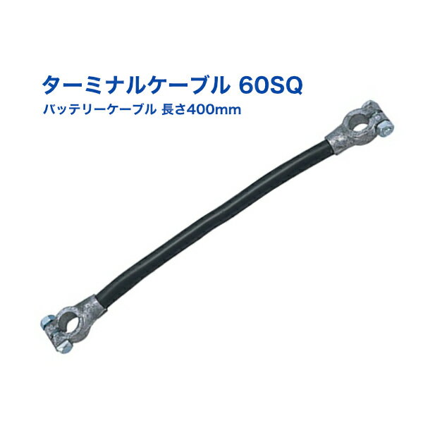 バッテリー ターミルケーブル 60SQ DC12V直列接続 長さ400mm D型端子